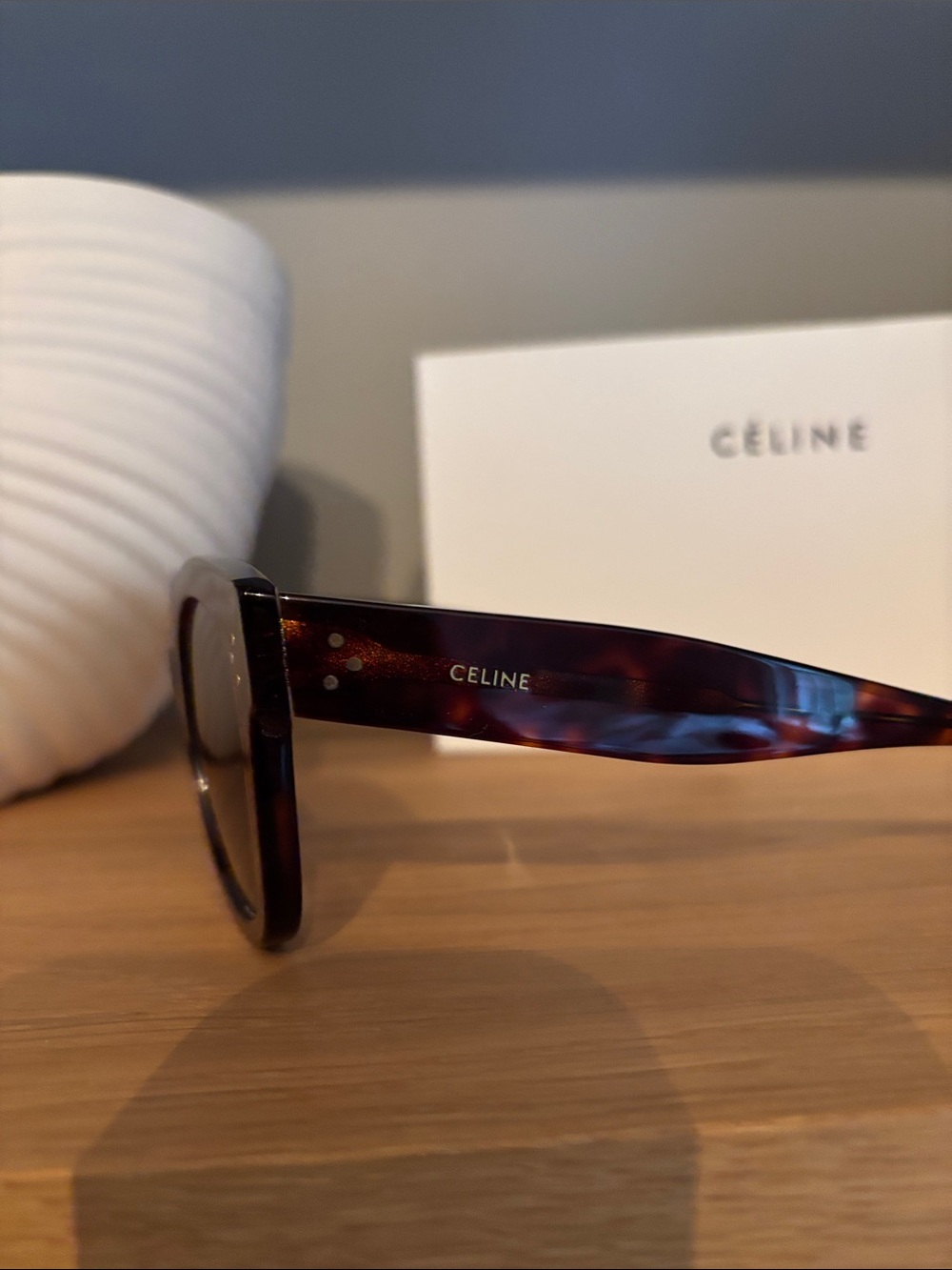 Celine Tortoiseshell Acetate Sunglasses - Brown - Picture 2 of 4